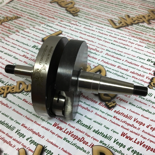 MAZZUCCHELLI AMT 162M K Kurbelwelle aus K2D-Werkstoff für VESPA PX 125 150 GTR SPRINT SUPER, langer Hub 60 mm, Lager 25, Pleuelstange innen 105 mm