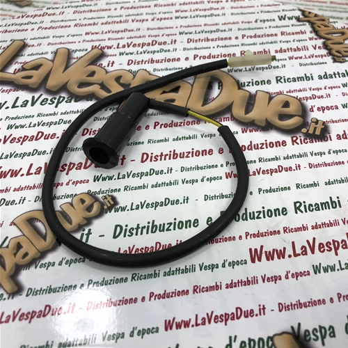 Cavetto di contatto lungo 30 cm completo di Boccola Frecce Indicatori di Direzione Lampeggiatori per cofano VESPA PX 80 125 150 200 PE ARCOBALENO r.o. 194004