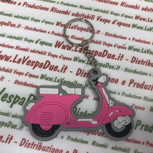 Pinkfarbener Schlüsselanhänger in Form einer VESPA 125 150 PRIMAVERA VNB VBB VBA