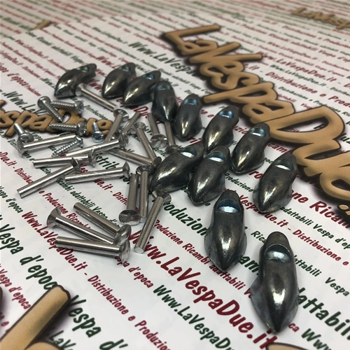 Kit de remaches y tornillos para VESPA 90 50 125 NLR SPECIAL PRIMAVERA ET3 para restaurar el conjunto de listones del estribo para VESPA 90 50 125 NLR SPECIAL PRIMAVERA ET3