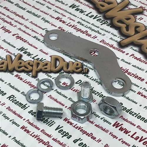Chrome bracket plate right left for mirror or windshield support for VESPA 50 125 150 200 NLR SPECIAL PK PX PE T5