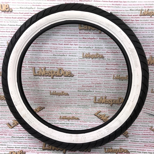MITAS SAVA 2 1/2 16 2.50 16 Whitewall Tire 42J TL TT MC2 design reinforced for Piaggio 50 CIAO BRAVO SI BOXER MOPEDS
