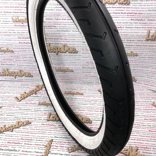MITAS SAVA 2 1/2 16 2.50 16 Whitewall Tire 42J TL TT MC2 design reinforced for Piaggio 50 CIAO BRAVO SI BOXER MOPEDS
