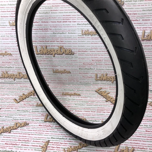 MITAS SAVA 2 1/2 16 2.50 16 Whitewall Tire 42J TL TT MC2 design reinforced for Piaggio 50 CIAO BRAVO SI BOXER MOPEDS
