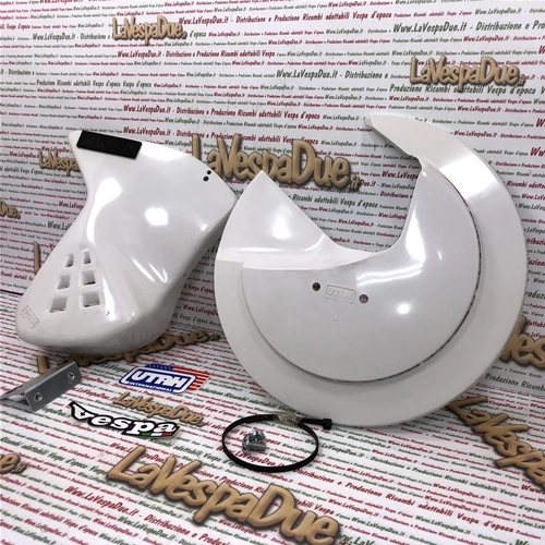 KIT DE CUBIERTAS DE HORQUILLA Y BUJE CON PARTE INFERIOR BLANCA, PROCEDENTE DEL ALMACÉN DE UTAH, PARA VESPA 50 125 SPECIAL PK XL PRIMAVERA ET3