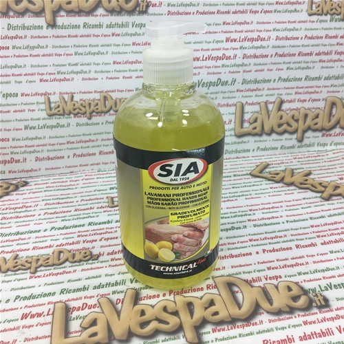 Liquid hand cleaner with lemon glycerin, 500 ml bottle dispenser.