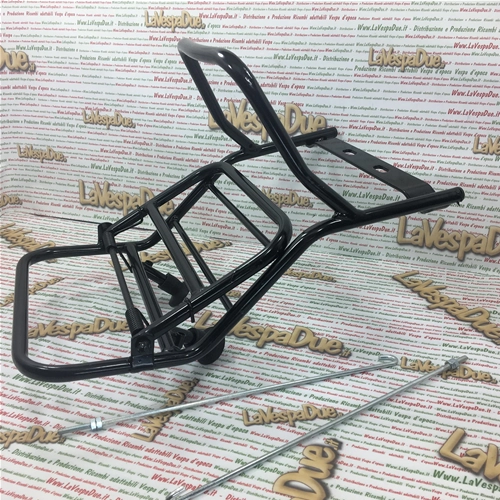 Rear pannier rack painted black for VESPA 125 150 180 200 gs VBA VBB VNB TS GS SS SPRINT 180 RALLY GT GTR SUPER GL