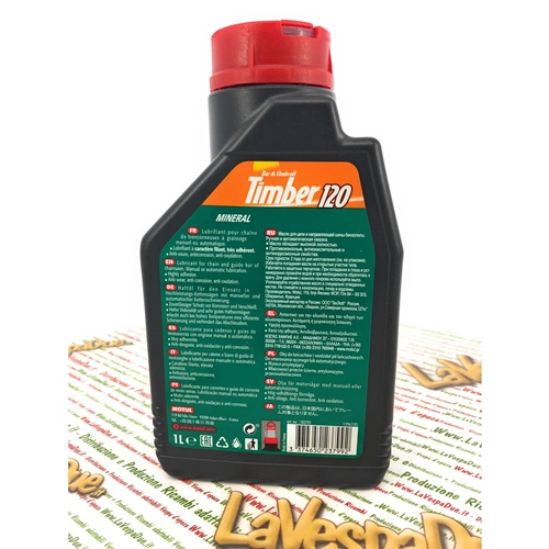 MOTUL TIMBER 120 Kettenschmierstoff, 1-Liter-Dose, Kettensägenkettenschmierstoff, neue, haftstärkere Formel