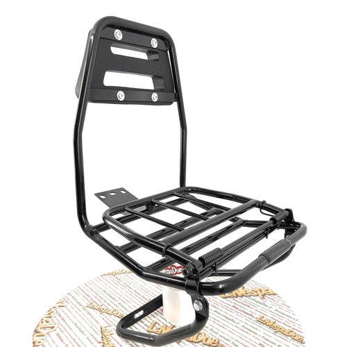Porte-bagages arrière peint en noir pour Vespa PX PE 125 150 200 avec dosseret