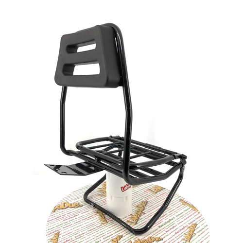 Porte-bagages arrière peint en noir pour Vespa PX PE 125 150 200 avec dosseret