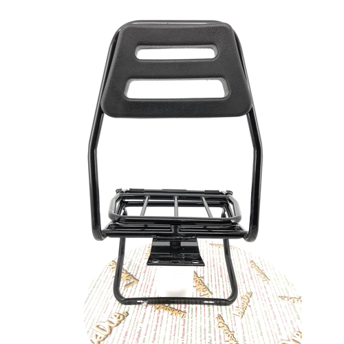 Porte-bagages arrière peint en noir pour Vespa PX PE 125 150 200 avec dosseret