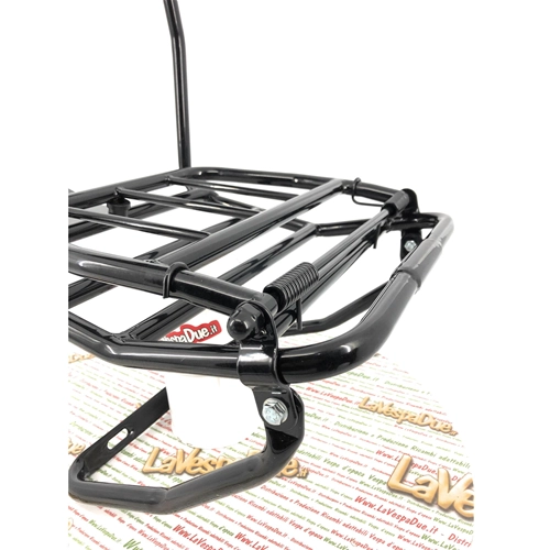 Porte-bagages arrière peint en noir pour Vespa PX PE 125 150 200 avec dosseret