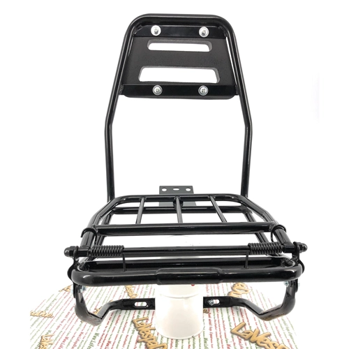 Porte-bagages arrière peint en noir pour Vespa PX PE 125 150 200 avec dosseret