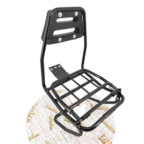 Porte-bagages arrière peint en noir pour Vespa PX PE 125 150 200 avec dosseret