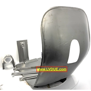 Scudo pedana completo di RINFORZI e NASELLO esagonale per VESPA 125 150 180 200 GT GTR TS SPRINT VELOCE RALLY anni 70