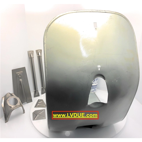 Scudo pedana completo di rinforzi e nasello scudetto esagonale VESPA 50 N L R con faro tondo 125 PRIMAVERA ET3 Premium Quality