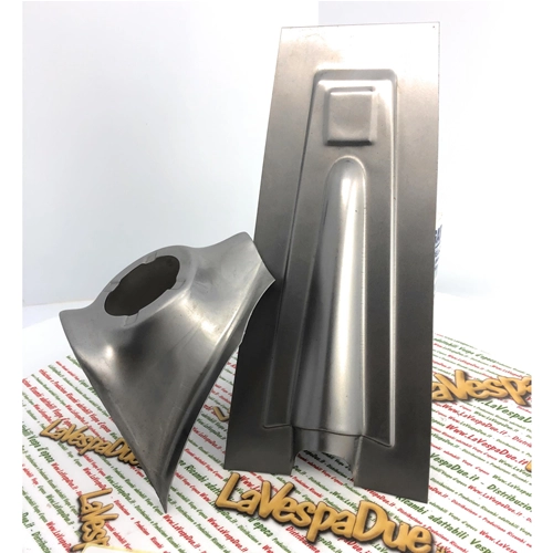 Grille de calandre avant en tôle pour emblème carré VESPA 50 90 125 SS NLR VMA1T, support de klaxon 4 trous