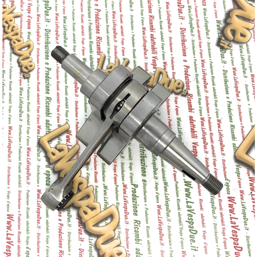Albero Motore MAZZUCCHELLI AMT 168/60 materiale K2D con masse lavorate a forma di pera VESPA PE PX ARCOBALENO 200 RALLY Corsa lunga 60 mm Cuscinetto 25 Biella int 110 mm