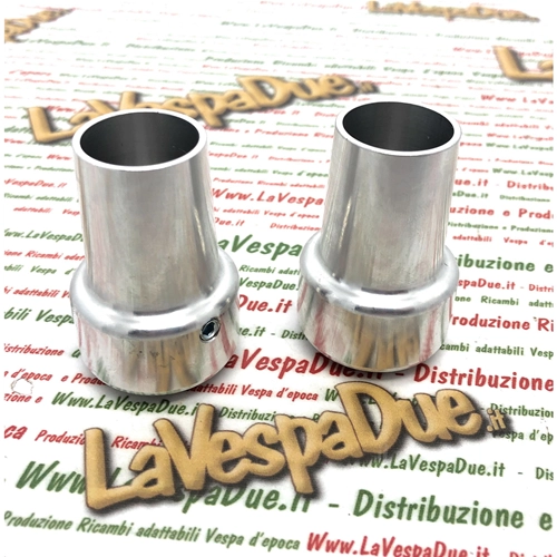 Par de soportes de aluminio pulido para VESPA 50 125 150 200 PK HP PX PE T5 ARCOBALENO COSA