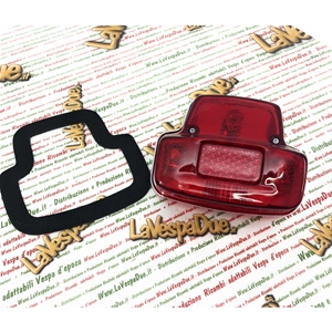 Luz de freno trasera metálica completa con junta y bombillas para VESPA 125 150 SUPER SPORT SS SPRINT año 1966 ro 091419