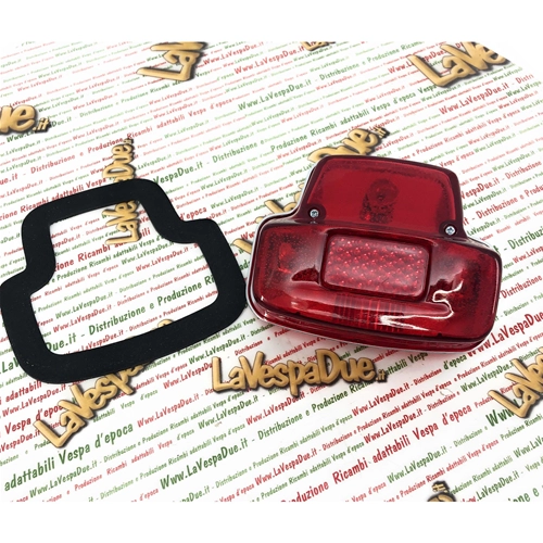 Luz de freno trasera metálica completa con junta y bombillas para VESPA 125 150 SUPER SPORT SS SPRINT año 1966 ro 091419