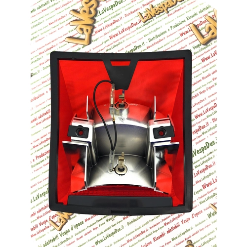 Luz de freno trasera completa para VESPA 80 125 150 200 PX PE ARCOBALENO desde 1984 en adelante, RO 219091, con junta y lámparas homologadas.