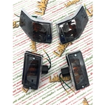 Juego de 4 intermitentes delanteros y traseros cromados con lentes negras ahumadas, completos con bombillas para VESPA 80 125 150 200 PX PE ARCOBALENO - PRODUCTO HOMOLOGADO