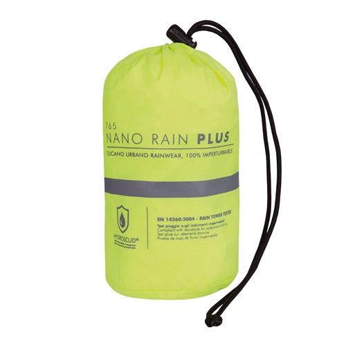 FLUORESCENT YELLOW Nano Rain Plus Jacket TUCANO URBANO waterproof VESPA MOTO LAMBRETTA men's and women's rain jacket foldable in portable bag
