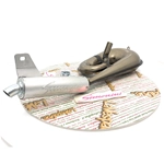 Marmitta serpentone SIMONINI silenziatore in ALLUMINIO Piaggio CIAO BRAVO BOXER collettore 22 mm