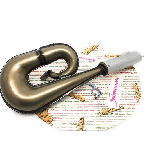 SIMONINI snake muffler ALUMINUM silencer Piaggio CIAO BRAVO BOXER 22 mm manifold