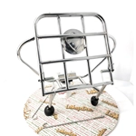 PORTE-BAGAGES ARRIÈRE CHROMÉ AVEC TIGES POUR VESPA 50 90 125 NLR ET3 PRIMAVERA SPECIAL pour roues 275 9 pouces