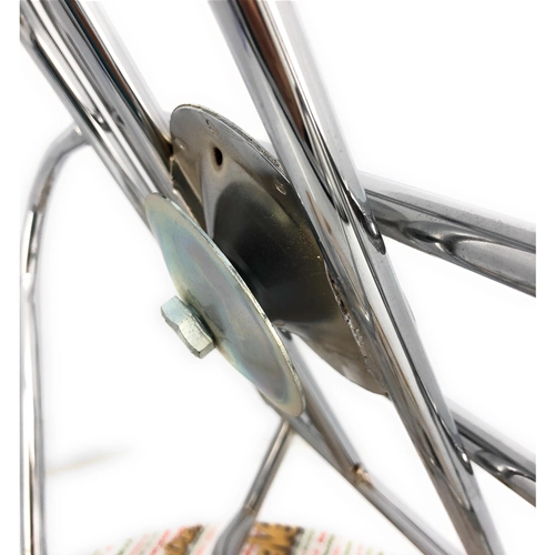 Verchromter Gepäckträger mit Spurstangen für Vespa 50, 90, 125 NLR ET3 Primavera Special (für 275/9-Zoll-Räder)