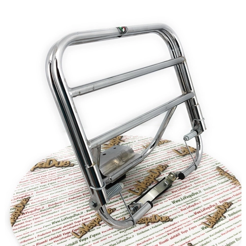 Verchromter Heckgepäckträger mit fester Halterung für Vespa 50 90 125 NLR SS Special ET3 Primavera