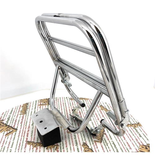 Verchromter Heckgepäckträger mit fester Halterung für Vespa 50 90 125 NLR SS Special ET3 Primavera