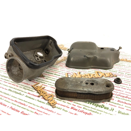 Kompletter Luftfilterkasten mit Vergaser für VESPA 125 150 200 arcobaleno PX MY mit Mischer, Lagerboden, Teilenummer 249114 2853525 239049 2391685 050274