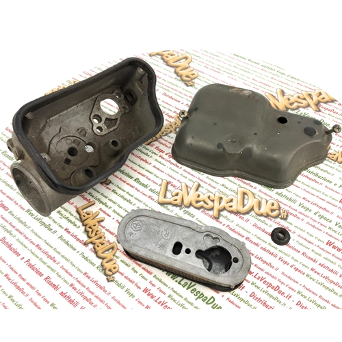 Kompletter Luftfilterkasten mit Vergaser für VESPA 125 150 200 arcobaleno PX MY mit Mischer, Lagerboden, Teilenummer 249114 2853525 239049 2391685 050274