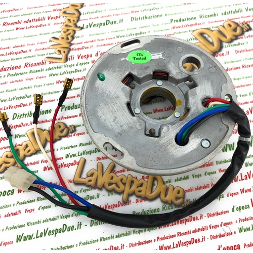 Bobinas de soporte del estator de 6 polos para VESPA PX 125 150 200 E ARCOBALENO ro 217866 497652