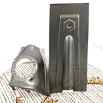 Nasello calandra musetto copristerzo lamierato stemma esagonale VESPA 50 90 125 SS N L R ET3 PRIMAVERA ELESTART porta clacson 4 fori