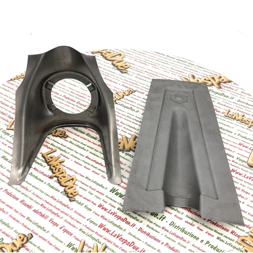 Grille de calandre, cache de direction, emblème hexagonal en tôle, VESPA 50 90 125 SS NLR ET3 PRIMAVERA ELESTART, support de klaxon 4 trous