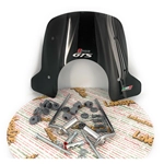 Mini-Windschutzscheiben-Sportverkleidung „NEUES DESIGN" getönt für VESPA 250 300 GTS komplett mit Halterungen