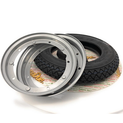 Kit roue, jante, pneu et chambre à air 3.00 300 10 GOODRIDE 42J TL VESPA SPECIAL APE ET LAMBRETTA