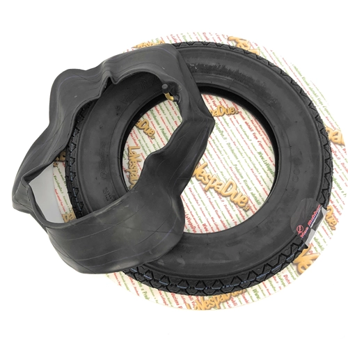 Kit pneu et chambre à air 3.00 300 10 VEE RUBBER VRM054 50J VESPA SPECIAL APE ET LAMBRETTA type design S83