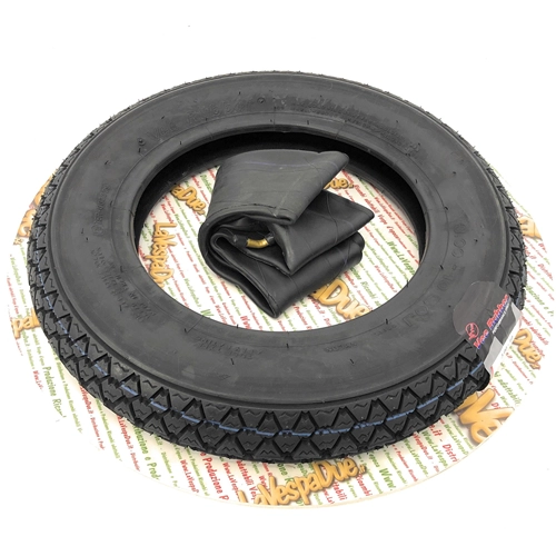 Kit pneu et chambre à air 3.00 300 10 VEE RUBBER VRM054 50J VESPA SPECIAL APE ET LAMBRETTA type design S83