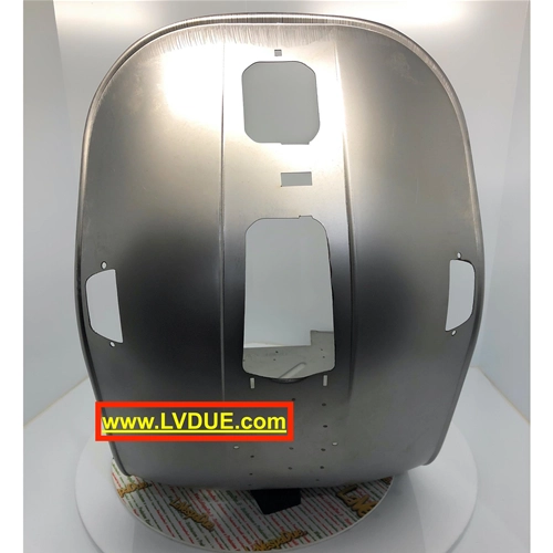 Protector de estribos de chapa metálica completo con refuerzos transversales para VESPA 80 125 150 200 E PX PE T5 ARCOBALENO Producto italiano