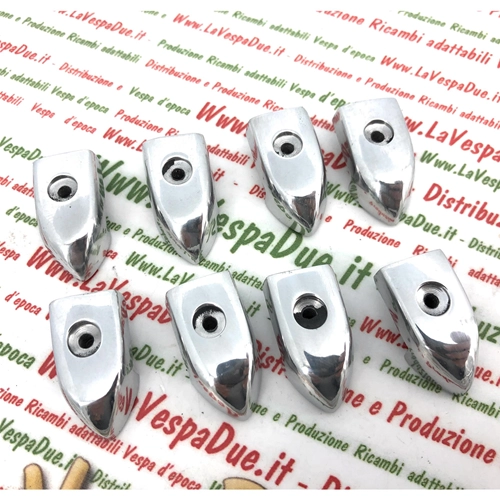 Kit d'embouts et de baguettes de pied de lit LAMBRETTA 125 150 LI 3° SPECIAL SX 175 TV 3° 200 TV SX ro 19950094 19950103 innocenti 8 pièces en aluminium poli