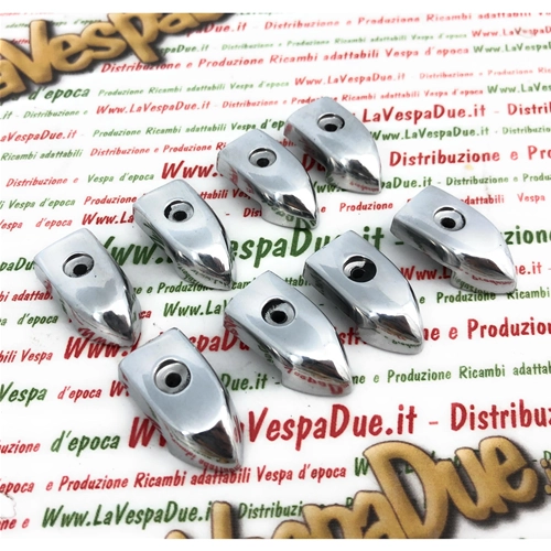 Kit d'embouts et de baguettes de pied de lit LAMBRETTA 125 150 LI 3° SPECIAL SX 175 TV 3° 200 TV SX ro 19950094 19950103 innocenti 8 pièces en aluminium poli