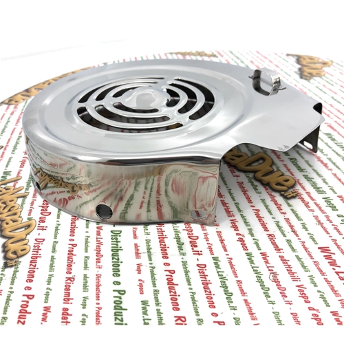 Cache de ventilateur de volant moteur LAMBRETTA 125 LI LIS DL GP 150 LI SPECIAL SX DL GP 175 TV 2° 3° 200 TV SX DL GP ro 22014030 19014030 en acier chromé