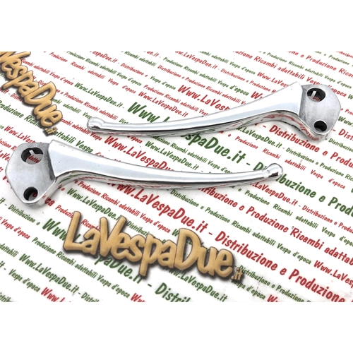 Coppia leve freno e frizione LAMBRETTA 125 150 LI 3° SPECIAL GP DL SX 175 TV 3° 200 TV SX GP DL r.o. 19962023 in alluminio lucidato