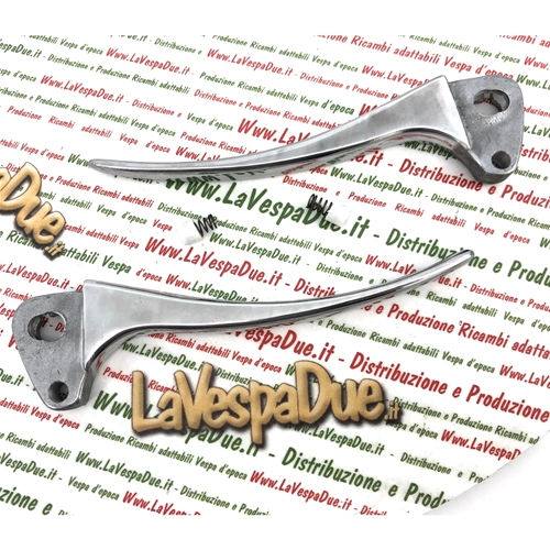 Paire de leviers de frein et d'embrayage LAMBRETTA 125 150 LI 1ère 2ème 175 TV 2ème ro 19062024 en aluminium poli