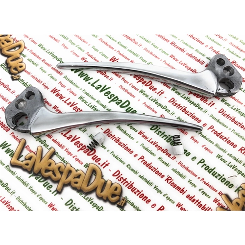 Pair of LAMBRETTA INNOCENTI brake and clutch levers in polished aluminum